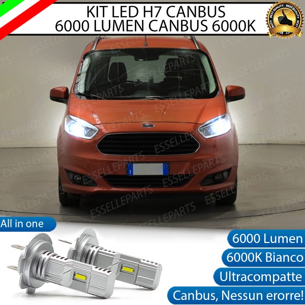 Kit Full LED H7 Ultra Compatta 6000 Lumen Anabbaglianti Per Ford Tourneo Courier