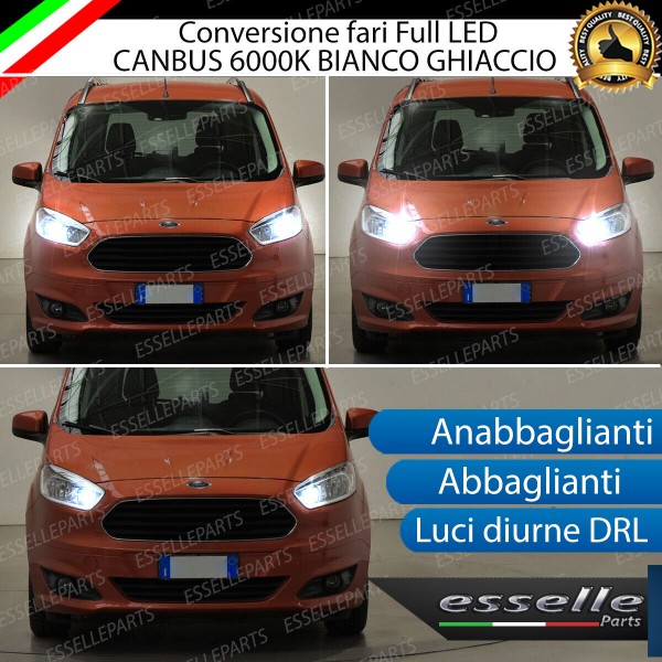 Conversione Fari Full Led Ford Tourneo Courier 6000k Bianco All In One