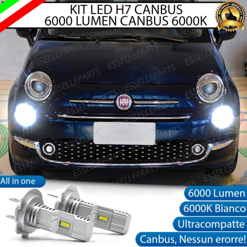 Kit Full LED coppia H7 6000 LUMEN Abbaglianti Specifici per FIAT 500 RESTYLING