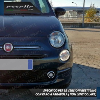 Conversione Fari Full LED per FIAT 500 RESTYLING CON FARI A PARABOLA