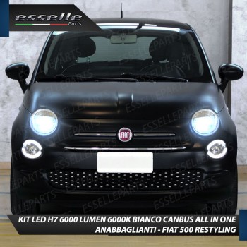 Conversione Fari Full LED per FIAT 500 RESTYLING CON FARI A PARABOLA