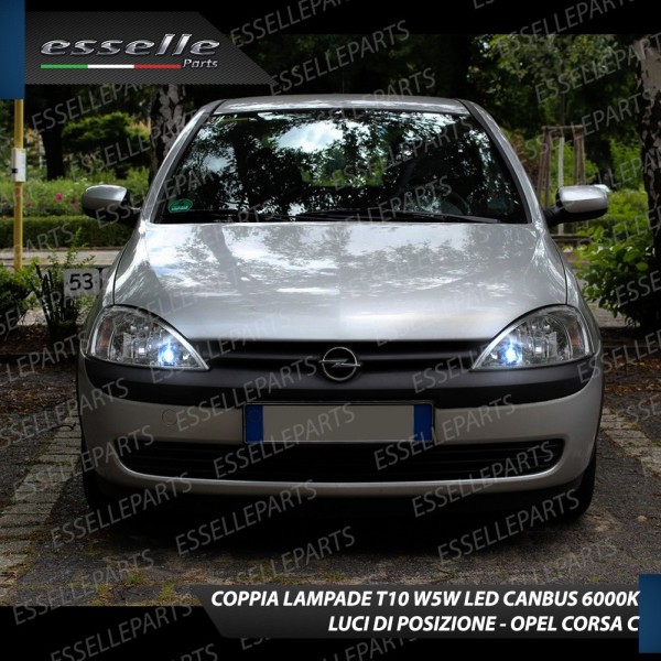 Coppia Lampade T10 W5W 5 LED Canbus 6000K bianco OPEL CORSA C