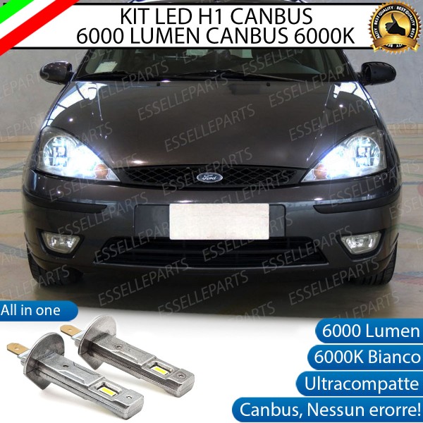 Kit Full LED coppia H1 - ULTRA COMPATTA - 6000 LUMEN abbaglianti per FORD FOCUS MK1 DAL 10-2001