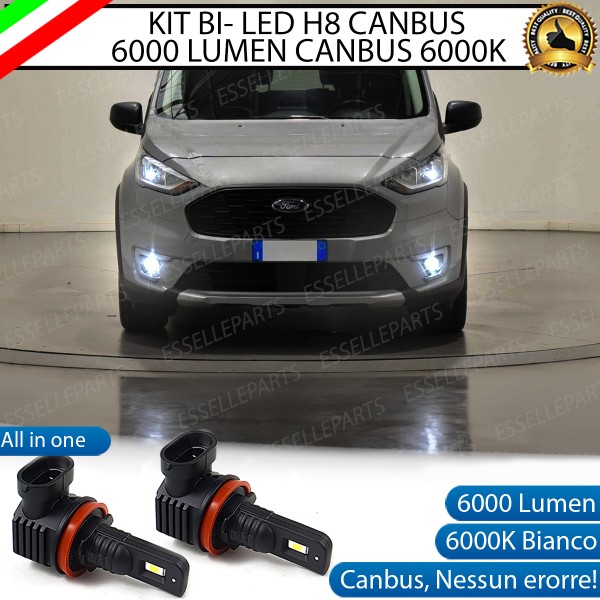 Kit Full LED H11 6000 LUMEN Canbus 6000K Bianco Fendinebbia Ford Tourneo Connect 2