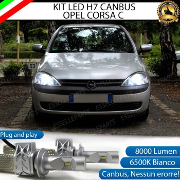 Kit Full LED H7 8000 Lumen 6000K Anabbaglianti OPEL CORSA C con Fari a parabola Kit Full LED H7 8000 Lumen 6000K Anabbaglianti OPEL CORSA C con Fari a parabola