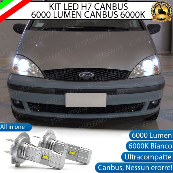 Kit Full LED Coppia H7 Ultra Compatta 6000 Lumen Anabbaglianti Per FORD GALAXY MK1 RESTYLING