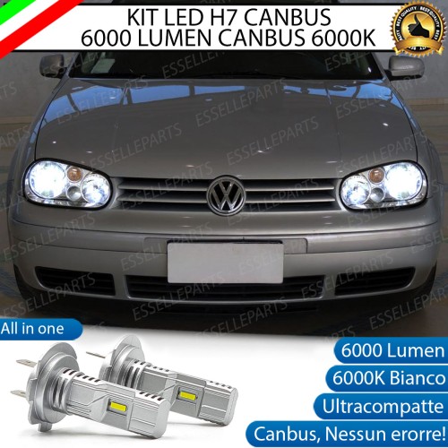 Kit Full LED Coppia H7 Ultra Compatta 6000 Lumen Anabbaglianti Per VOLKSWAGEN GOLF MK4