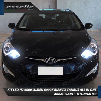 Kit Full LED Coppia H7 Ultra Compatta 6000 Lumen Abbaglianti Per HYUNDAI I40