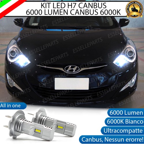Kit Full LED Coppia H7 Ultra Compatta 6000 Lumen Abbaglianti Per HYUNDAI I40