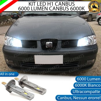 Kit Full LED coppia H1 - ULTRA COMPATTA - 6000 LUMEN abbaglianti per SEAT IBIZA 6K2