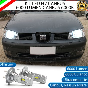 Kit Full LED Coppia H7 Ultra Compatta 6000 Lumen Anabbaglianti Per SEAT IBIZA 6K2