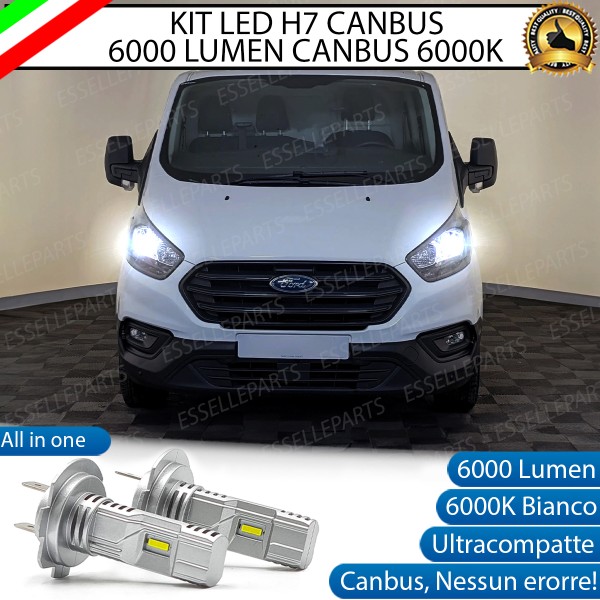 Kit Full LED H7 6000 LUMEN 6000K Ford Tourneo Custom fari a parabola