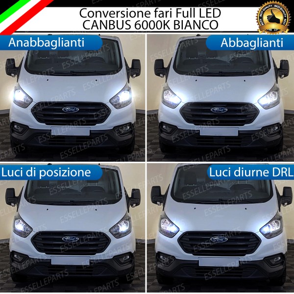 Conversione Fari Full LED 6000K bianco FORD Tourneo Custom con fari a parabola
