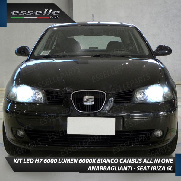 Kit Full LED Coppia H7 Ultra Compatta 6000 Lumen Anabbaglianti Per SEAT IBIZA 6L