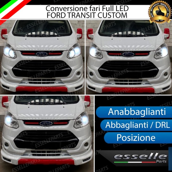 Conversione Fari Full LED 6000K bianco FORD Tourneo CUSTOM con fari lenticolari