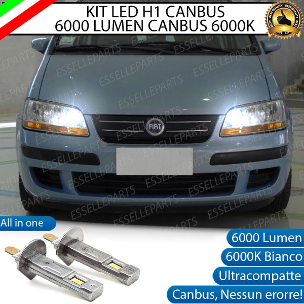 Kit Full LED coppia H1 - ULTRA COMPATTA - 6000 LUMEN abbaglianti per FIAT IDEA