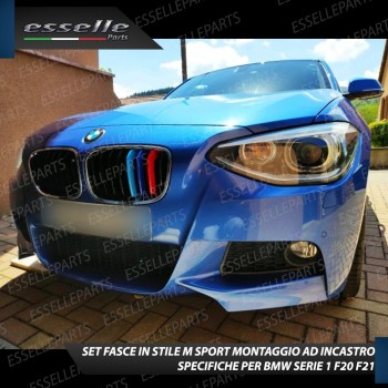 SET COVER PER CALANDRA BMW SERIE 1 F20 F21 RESTYLING IN STILE BMW M SPORT  IN ABS