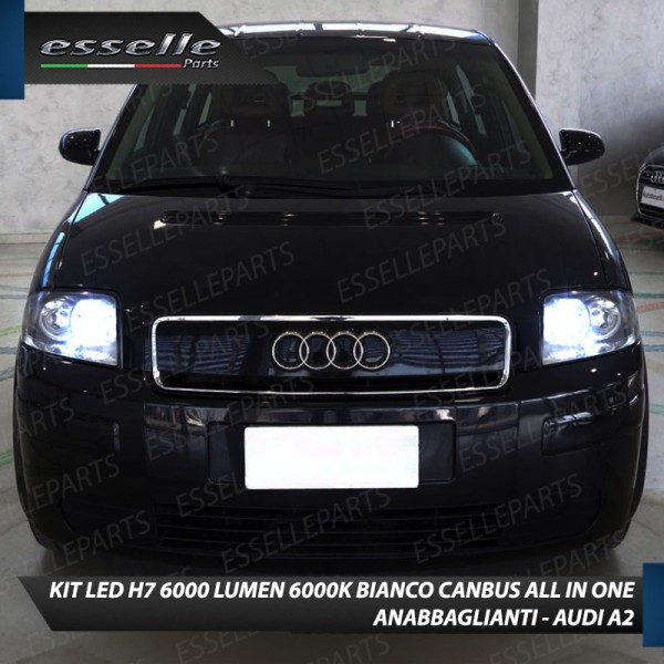 Kit Full LED Coppia H7 Ultra Compatta 6000 Lumen Anabbaglianti Per AUDI A2