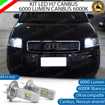 Kit Full LED Coppia H7 Ultra Compatta 6000 Lumen Anabbaglianti Per AUDI A2