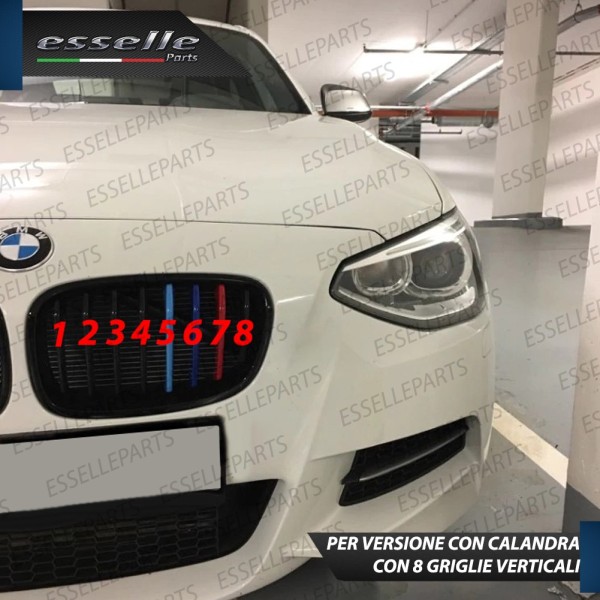 Set Cover per Calandra in stile M Sport BMW SERIE 1 F20 F21 con calandra 8 LINEE