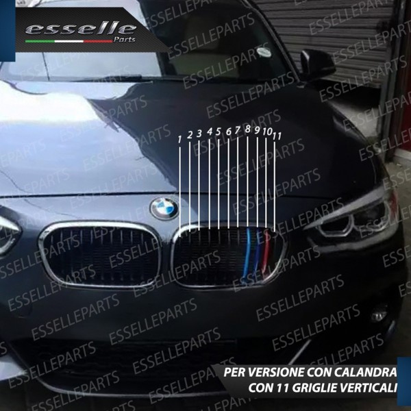 Set Cover per Calandra in stile M Sport BMW SERIE 1 F20 F21 con calandra 11 LINEE
