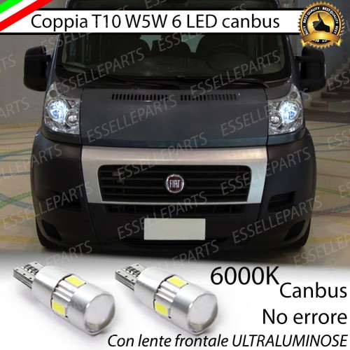 Luci posizione T10 W5W 6 LED Canbus per FIAT DUCATO MK3