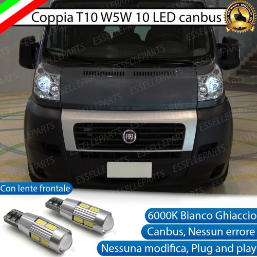 Luci posizione T10 W5W 10 LED Canbus per FIAT DUCATO MK3