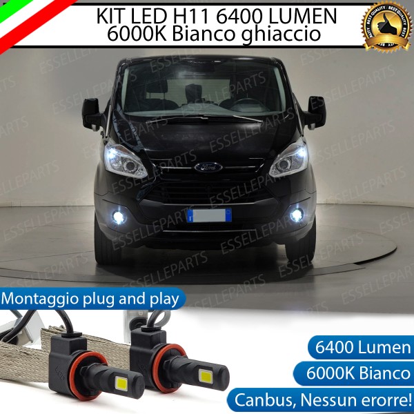 Kit Full LED H8 6400 LUMEN Fendinebbia FORD TRANSIT CUSTOM per tutti i modelli