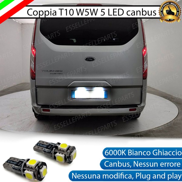 Coppia Lampade LED Luci Targa 5 LED Canbus 6000K Ford Tourneo Custom