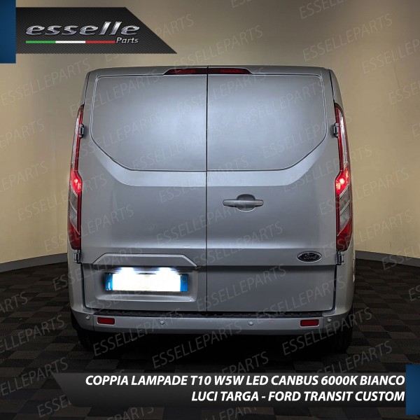 Luci Targa 5 LED Per Ford Transit Custom Canbus 6000K Bianco