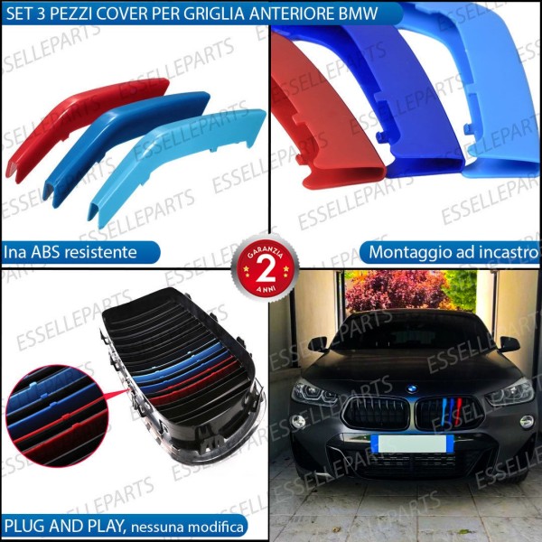 SET COVER PER CALANDRA BMW X2 IN STILE BMW M SPORT IN ABS