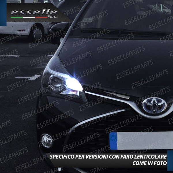 Conversione Fari Full LED 12000LM + 1300LM Toyota Yaris MK3 con fari lenticolari