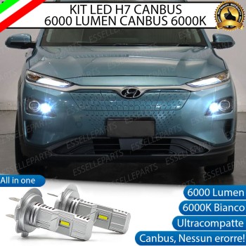 Kit Full LED Coppia H7 Ultra Compatta 6000 Lumen Abbaglianti Per HYUNDAI KONA ELETTRICA PRE-RESTYLING Kit Full LED Coppia H7 Ultra Compatta 6000 Lumen Abbaglianti Per HYUNDAI KONA ELETTRICA PRE-RESTYLING