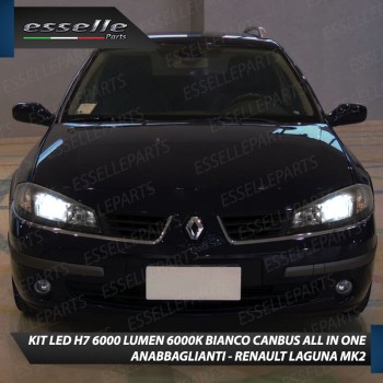 Kit Full LED Coppia H7 Ultra Compatta 6000 Lumen Anabbaglianti Per RENAULT LAGUNA MK2