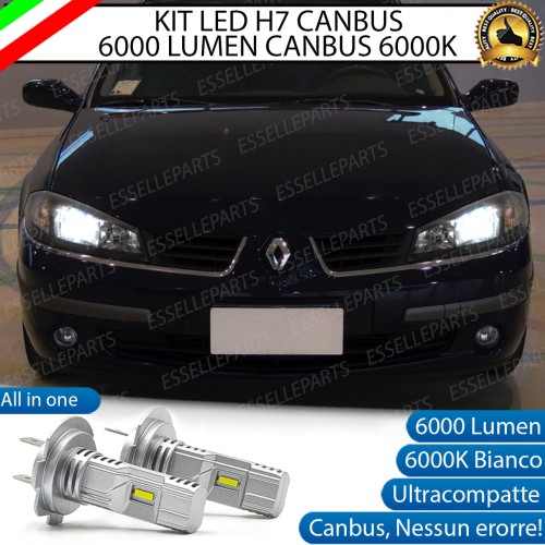 Kit Full LED Coppia H7 Ultra Compatta 6000 Lumen Anabbaglianti Per RENAULT LAGUNA MK2