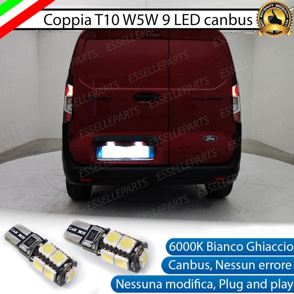 Luci Targa 9 LED Canbus 6000K per FORD TRANSIT COURIER 2