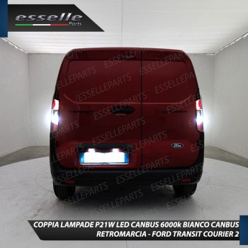 Coppia LED Retromarcia 15 LED Canbus 6000K Ford Transit Courier 2 Con Lente Frontale