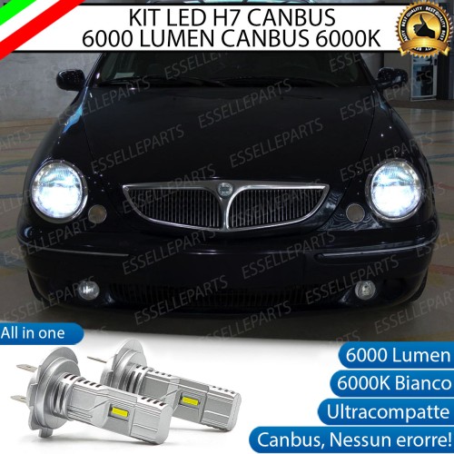 Kit Full LED Coppia H7 Ultra Compatta 6000 Lumen Anabbaglianti Per LANCIA LYBRA