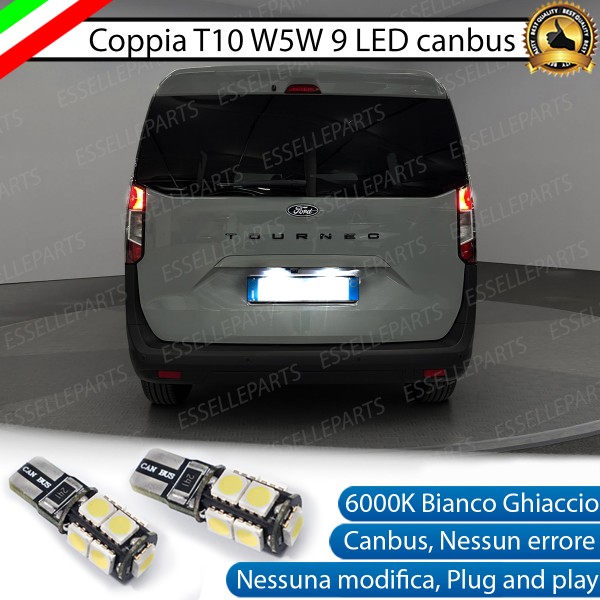 Luci Targa 9 LED Canbus 6000K per FORD Tourneo courier 2