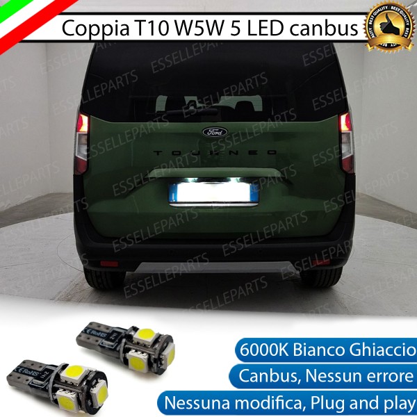 Luci Targa 5 LED Canbus 6000K per FORD Tourneo courier 2