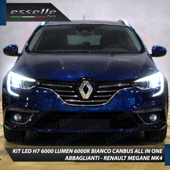 Kit Full LED Coppia H7 Ultra Compatta 6000 Lumen Abbaglianti Per RENAULT MEGANE MK4