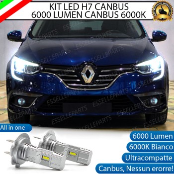 Kit Full LED Coppia H7 Ultra Compatta 6000 Lumen Abbaglianti Per RENAULT MEGANE MK4