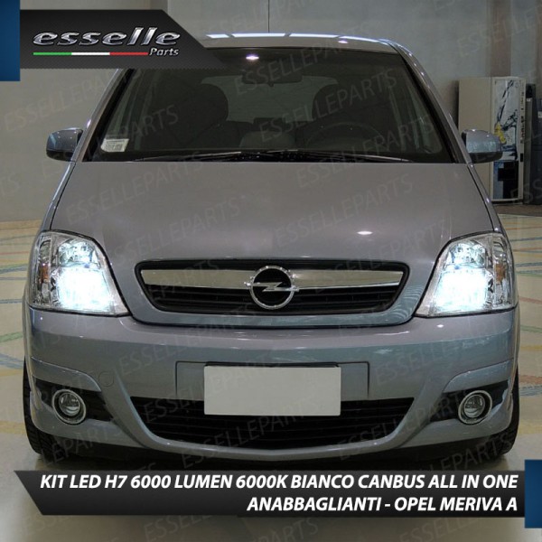 Kit Full LED Coppia H7 Ultra Compatta 6000 Lumen Anabbaglianti Per OPEL MERIVA A