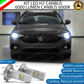 Kit Full LED H7 6000 Lumen 6000K Anabbaglianti per Fiat Tipo con fari a parabola