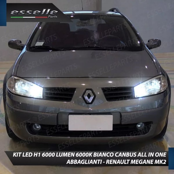 Kit Full LED Abbaglianti H1 6000 Lumen per RENAULT MEGANE MK2