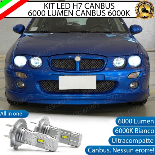 Kit Full LED Coppia H7 Ultra Compatta 6000 Lumen Anabbaglianti Per MG ZR