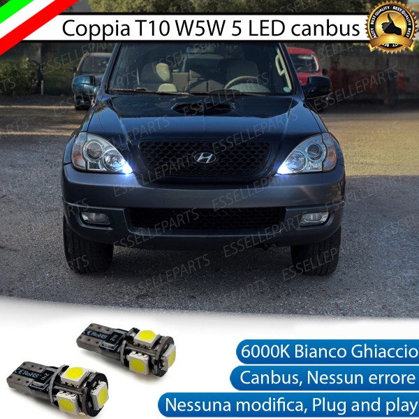 Luci posizione T10 W5W 5 LED Canbus Hyundai Terracan