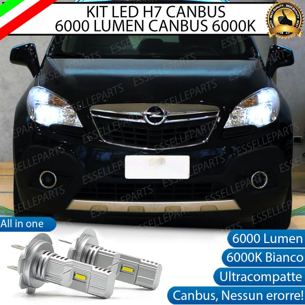 Kit Full LED Coppia H7 Ultra Compatta 6000 Lumen Anabbaglianti Per OPEL MOKKA