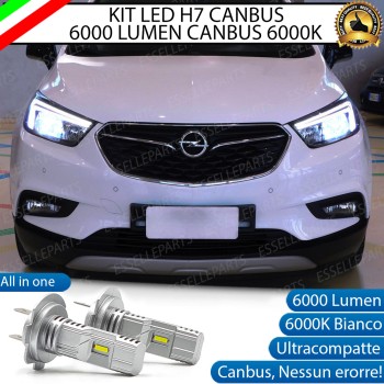 Kit Full LED Coppia H7 Ultra Compatta 6000 Lumen Anabbaglianti Per OPEL MOKKA X
