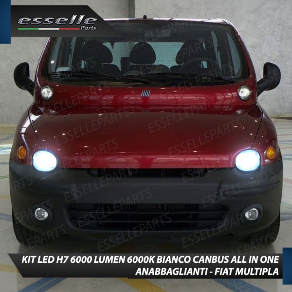 Kit Full LED Coppia H7 Ultra Compatta 6000 Lumen Anabbaglianti Per FIAT MULTIPLA MK1
